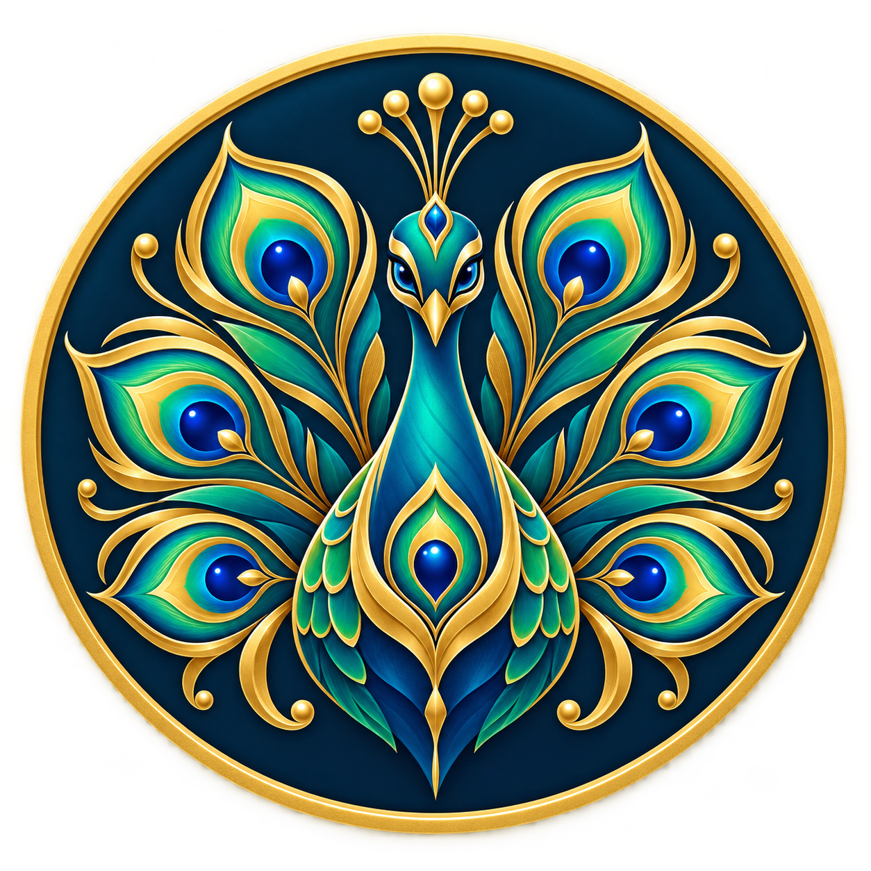 Logo chim công Xưởng Kiệt Tác